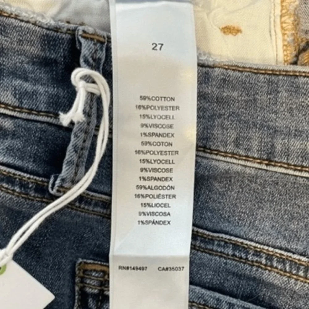 Sam Edelman The Kitten Jeans Blue Mid Rise Skinny Ankle Medium Wash Denim 27